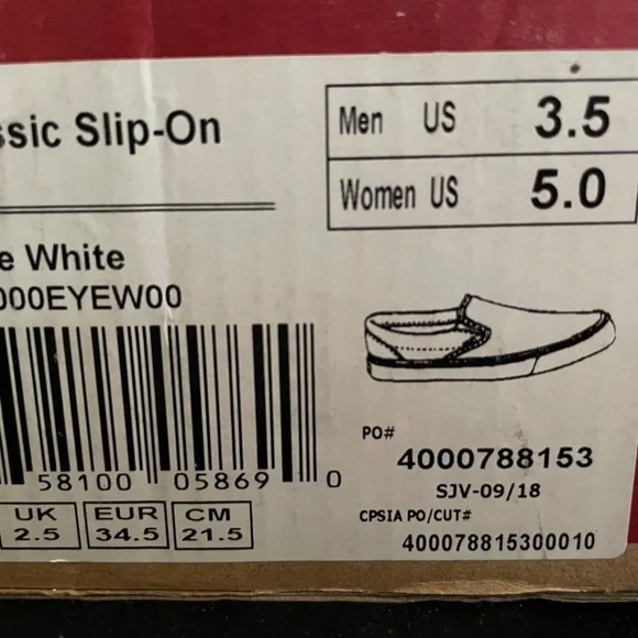 White Slip On Vans - Picture 3 of 4